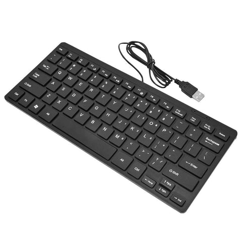 Mini Wired Keyboard 78 Keys - Black