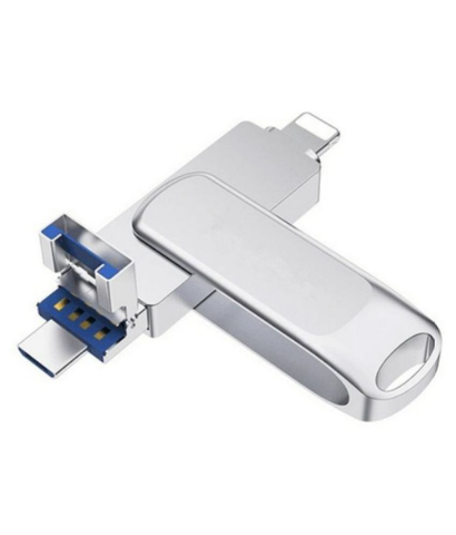 USB 3.0 3-In-1 Thumb Drive Stick For Android/Lightning/PCs