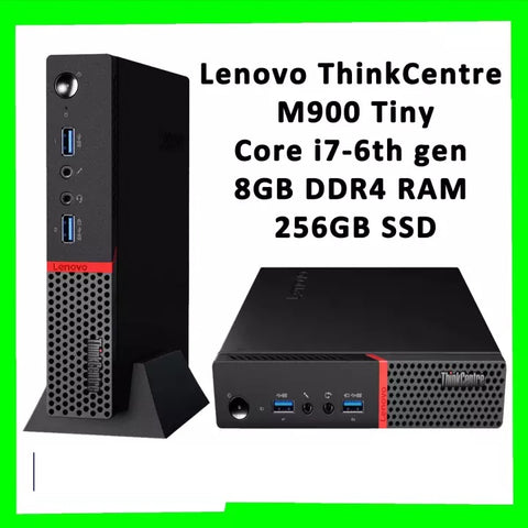 LENOVO Think Centre M900 Tiny Desktop Intel Core i5-6th Gen 8GB DDR4 RAM, 256GB SSD ,Win 10 Pro, MS-office With Free Wi-Fi Dongle ,90 Days Warranty (Refurbished)