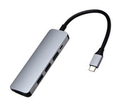 USB C to 3 Port Hi-Speed USB 3.0 and USB C Multi Hub Adapter