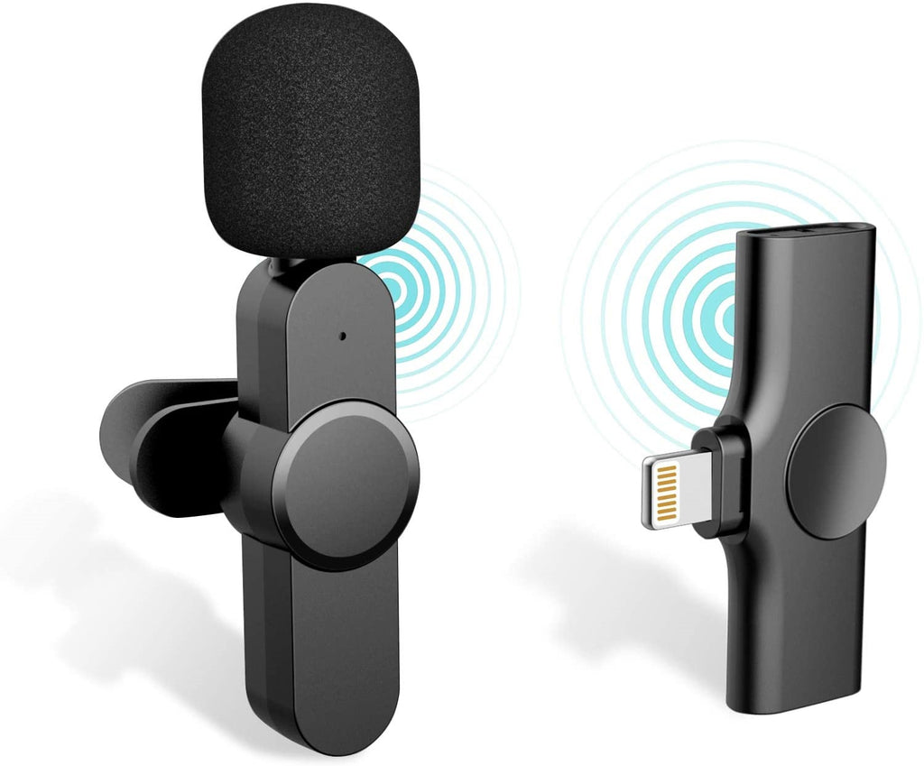iOS lightning 2.4GHz Wireless Lavalier Microphone for iPhone & iPad (No need App)