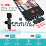 iOS lightning 2.4GHz Wireless Lavalier Microphone for iPhone & iPad (No need App)