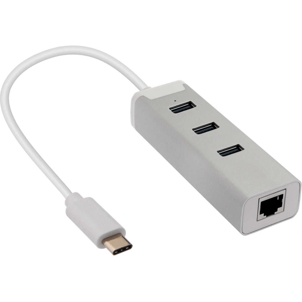 3 Port USB 3.0 Hub USB Type C Male To RJ45 Gigabit Ethernet LAN Network Adapter