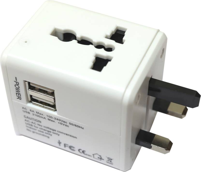 Universal Travel Adapter With 2 USB Ports
