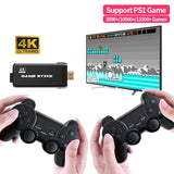 4K HD TV video game Console stick built in 3000 Games PS1 Arcade Emulators Double wireless Controller U8 3D game console