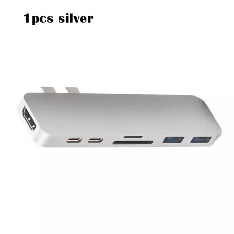 Dual USB-C Hubs, Type C Multi Port Adapter with 4K HDMI,  2 Ports USB 3.0, PD, SD and TF Socket