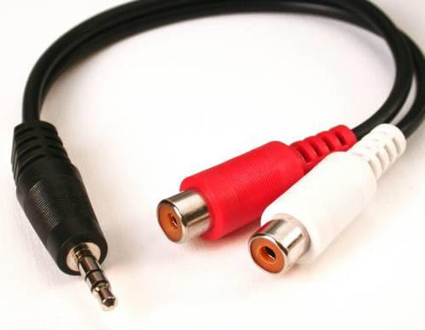 3.5mm Phone Plug to 2 Female RCA Jacks