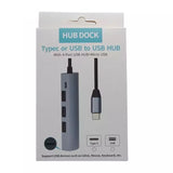 Type-C 3.1 or USB C to USB 3.0 Hub 4 Port With Micro USB