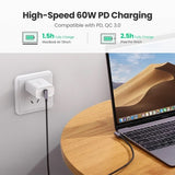 UGREEN Angled USB C Male to USB C Male Charging and Sync Cable 1M