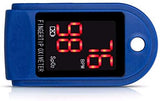 Fingertip Oximeter, Pulse Oximeter finger with SpO2 Accurate Readings, for Perfusion Index, Blood Oxygen, the Pulse Rate - Blue
