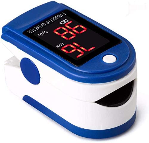 Fingertip Oximeter, Pulse Oximeter finger with SpO2 Accurate Readings, for Perfusion Index, Blood Oxygen, the Pulse Rate - Blue