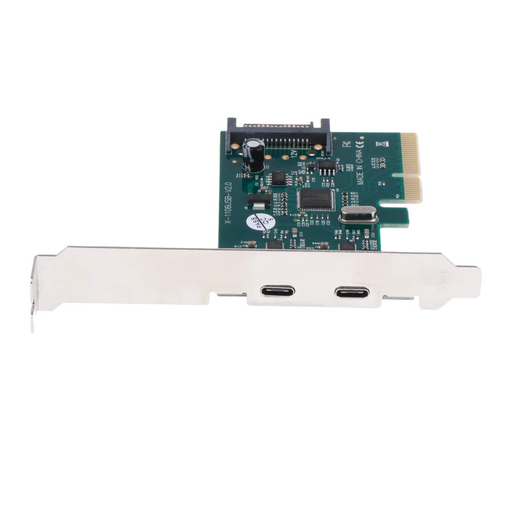 PCI-E Express 4X to USB 3.1 2-Port Type C Expansion Card