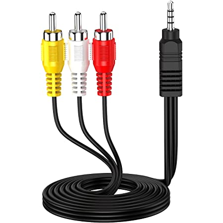 3.5mm Jack To 3 RCA AV Audio Video TV Cable - 1Meter