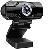 Webcam With Microphone, FULL HD 1080P Camera USB Plug And Play For Online Teaching/Video Conferencing/Streaming - Black