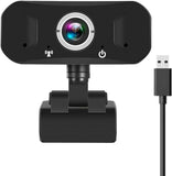 Webcam With Microphone, FULL HD 1080P Camera USB Plug And Play For Online Teaching/Video Conferencing/Streaming - Black
