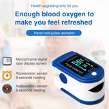 Fingertip Oximeter, Pulse Oximeter finger with SpO2 Accurate Readings, for Perfusion Index, Blood Oxygen, the Pulse Rate - Blue