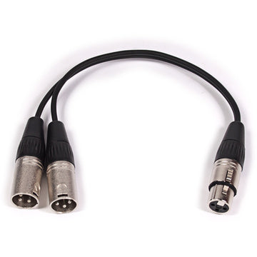 3Pin XLR Female to Dual XLR Male Y Splitter Audio Cable 0.5M