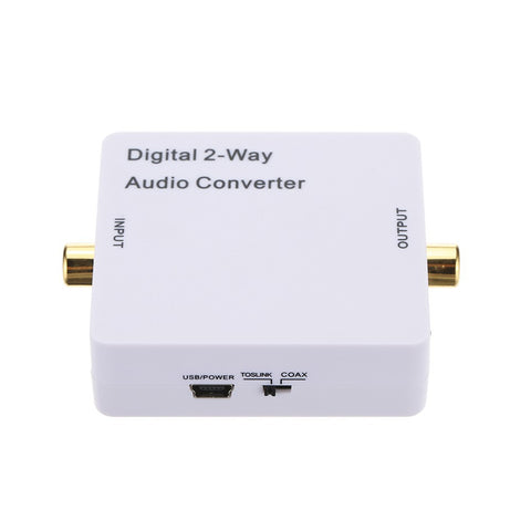 Digital 2-way Audio Converter Optical Toslink SPDIF / Coaxial Bidirectional Converter Audio Signal Amplifier Splitter Switcher