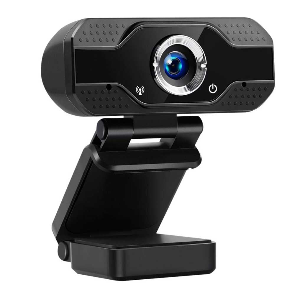 Webcam With Microphone, FULL HD 1080P Camera USB Plug And Play For Online Teaching/Video Conferencing/Streaming - Black