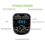 Dual USB Car Charger Car Kit FM Transmitter Modulator Kit Hands Free Bluetooth