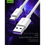 GOLF GC-42 High Speed 5A QC Type C Sync Data Charger Cable