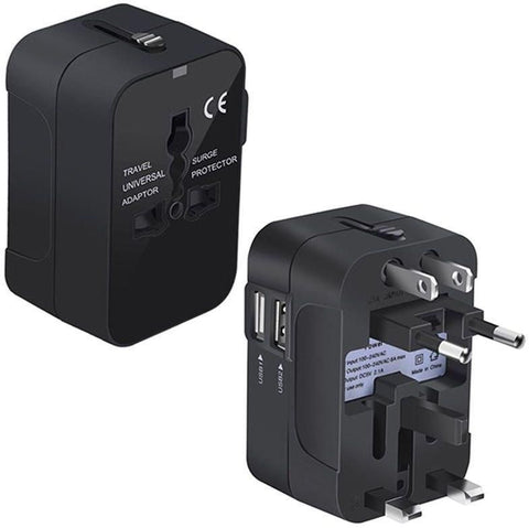 Universal Travel Adapter All-In-One with 2.1A 2 USB