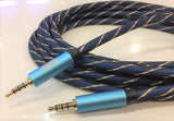 EMK 3.5mm AUX Audio Cable 3.5 Male to Male Audio Cable Gold Plated Braid Jack 2M,3M For iPhone Car Headphone Computer Speaker