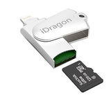 Metal iDragon 2 in 1 Lightning and USB Card Reader