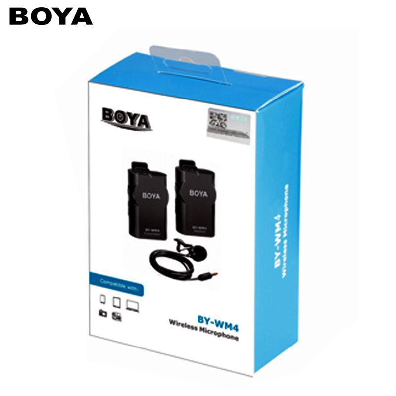 BOYA BY-WM4 PRO-K1 (2.4GHz Dual-Channel Wireless Lavalier Microphone kit 1TX+1RX)