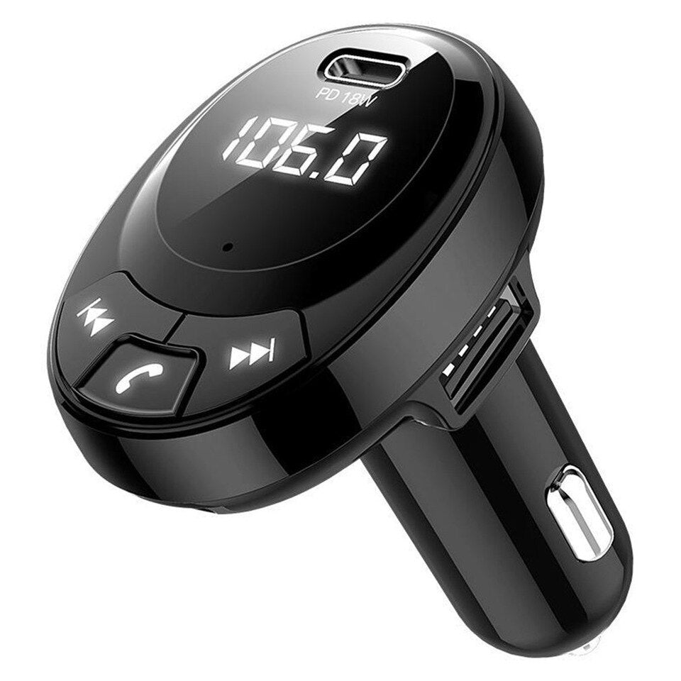 Wireless FM Transmitter MP3 Player with USB with PD 18W Charger