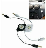 Retractable 3.5mm Male to Male AUX Audio cable - 75cm.