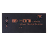 HDMI 3-in-1 Video Switch (Displayport/Mini Displayport/HDMI to HDMI) 4K UHD TV Digital AV Converter Adapter