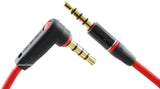 Good Quality 3.5mm 3 Ring TRRS Right Angle Male to Male AUX Cable - 1.2M