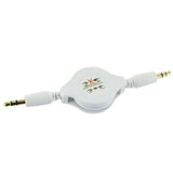 Retractable 3.5mm Male to Male AUX Audio cable - 75cm.