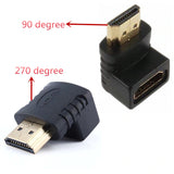 HDMI Male Right Angle 90° Down To Female Port Adapter