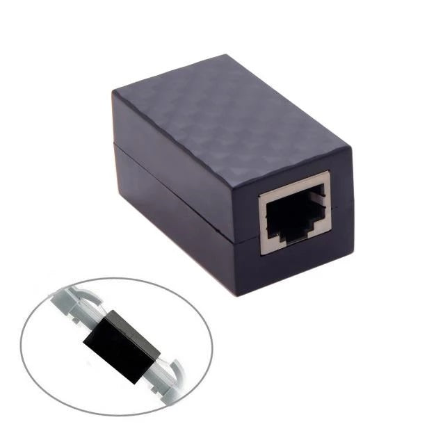 Lightning Protection RJ45 UTP STP CAT6 / CAT5e Female to Female Network Lan Adapter Extender