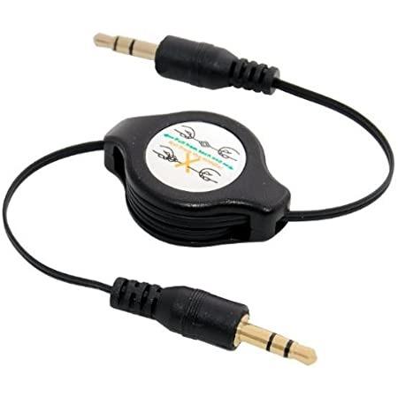 Retractable 3.5mm Male to Male AUX Audio cable - 75cm.