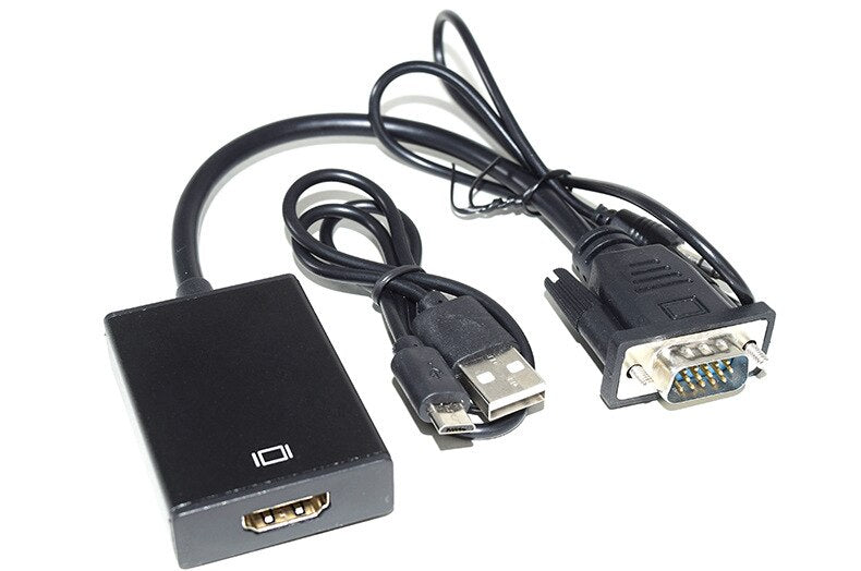 1080P HD VGA to HDMI Audio Video Cable Adapter