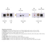Digital 2-way Audio Converter Optical Toslink SPDIF / Coaxial Bidirectional Converter Audio Signal Amplifier Splitter Switcher