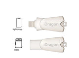 Metal iDragon 2 in 1 Lightning and USB Card Reader