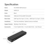 ORICO M.2 NVMe USB3.1 GEN2 Type-C SSD Enclosure (M2PV-C3)