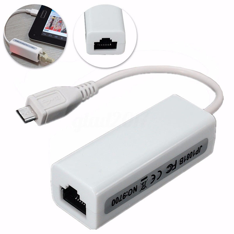 Micro-USB 2.0 5P to RJ45 Network Lan Ethernet Converter