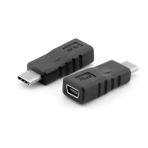 Mini USB to USB C Adapter -  Mini USB Female to USB C Male Convert Charging & Data Sync.
