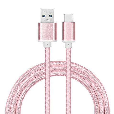 USB Type C Charging and Data Fabric Cable