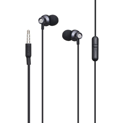 XO EP15 In-Line Ear Wired Earphones Metal Sound Chamber High Quality Headset with Mic Headset Earbuds Stereo Earphones for All Mobiles with 3.5 mm