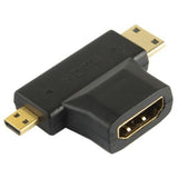 3 In 1 HDMI To Micro Mini Male Adapter
