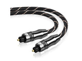 EMK Digital Toslink SPDIF 5.1 Optical Fiber Audio Cable with braided jacket