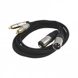 2 XLR Male to 2 RCA Male Plug HIFI Stereo Audio Cable