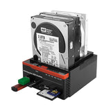 Multi-functional HDD Hard Drive Docking Station for 2.5"/ 3.5" USB 3.0 to 2 SATA Ports & 1 IDE Port with 6 Slots Card Reader