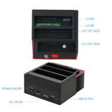 Multi-functional HDD Hard Drive Docking Station for 2.5"/ 3.5" USB 3.0 to 2 SATA Ports & 1 IDE Port with 6 Slots Card Reader
